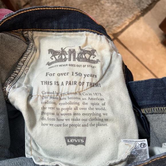 Levi Strauss Co 512 Slim Taper Jeans Blue Wash Mens W32 L32 - Picture 3 of 10